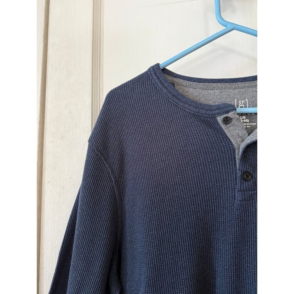 George Men’s Size Large Dark Blue Long Sleeve Shirt — image 3 of 8